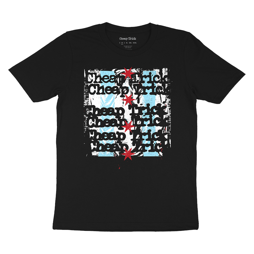 CHICAGO DISTRESSED LOGO - Black T-shirt