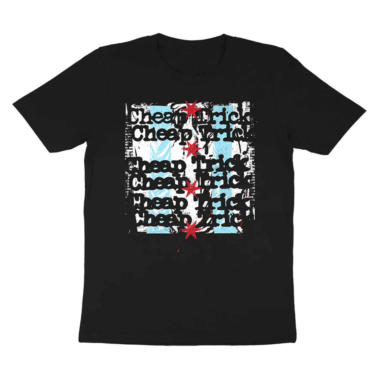 CHICAGO DISTRESSED LOGO - ブラックTシャツ