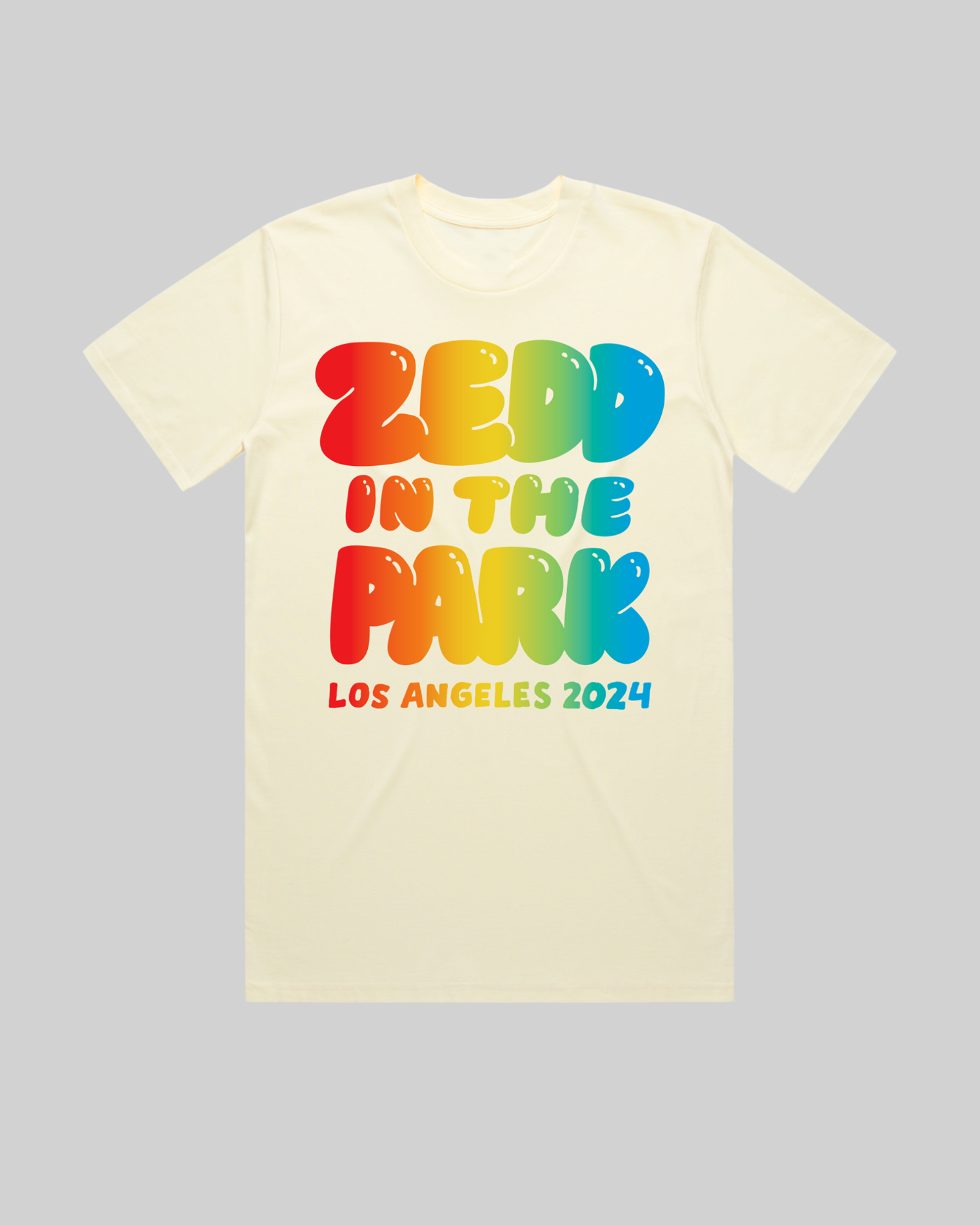 ZEDD IN THE PARK - Light Yellow T-shirt