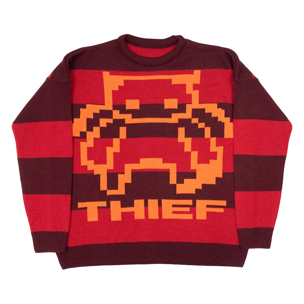 Pixel Bear Thief Red Striped Jumper - Other Merchandise